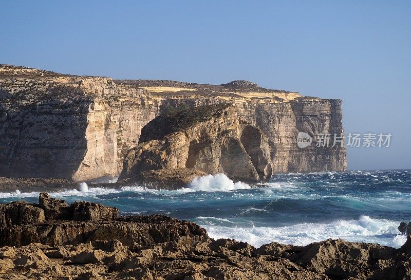 在Gozo - 5的真菌岩的地中海风暴